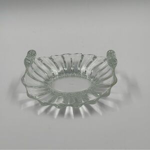 Vintage Heisey Crystolite Handled Bon Bon Dish #1503 Crystal